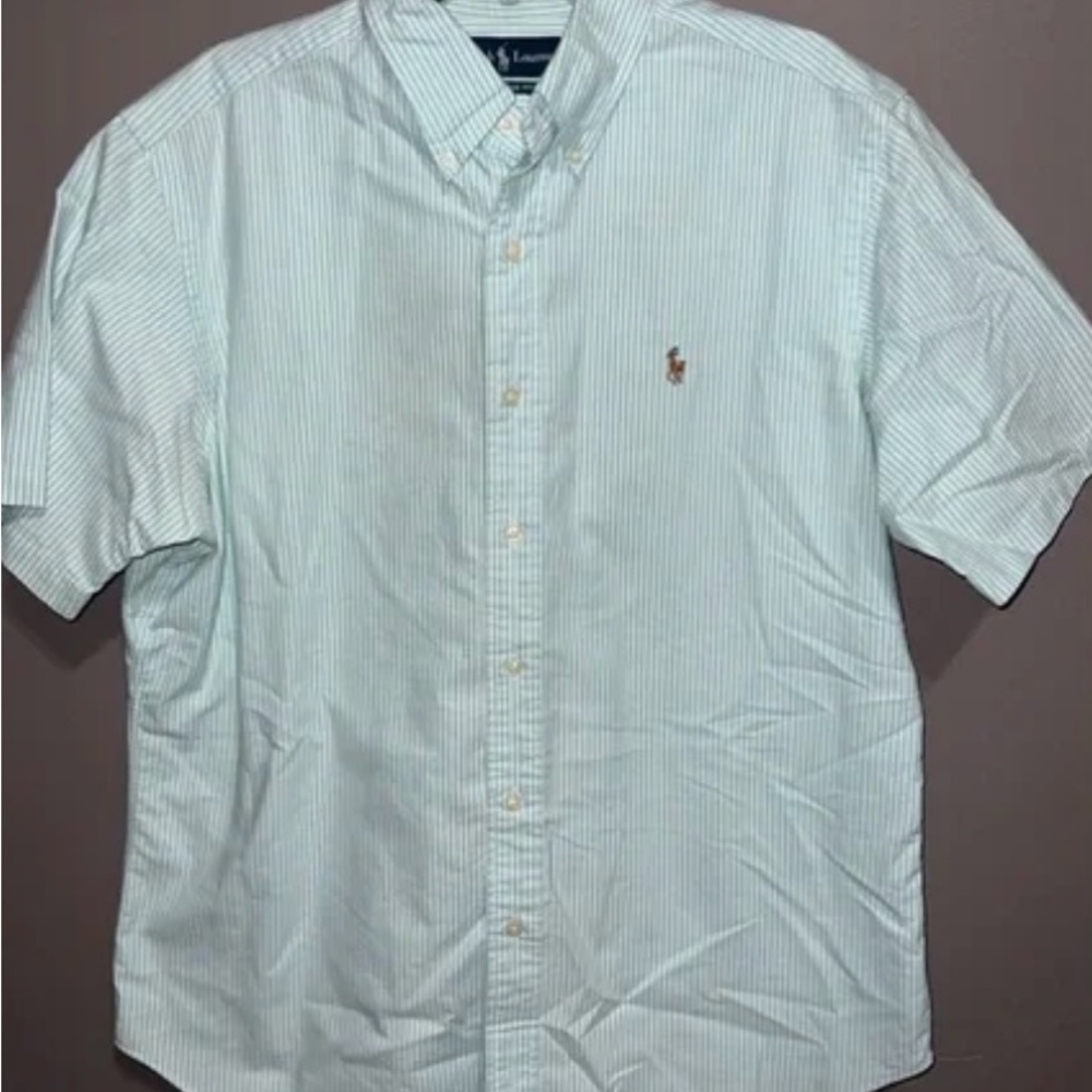 Ralph Lauren Mint Striped Button Down Shirt